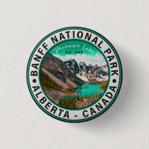 Banff National Park Moraine Lake Alberta Canada 1 Inch Round Button