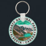 Banff National Park Moraine Lake Alberta Canada Keychain<br><div class="desc">Banff National Park Moraine Lake Alberta Canada magnet. Banff National Park Canada Vintage design makes a great Christmas or Birthday gift for fans of Canadian National Park. This design is a perfect gift for skiing lovers in Canada Outdoors.</div>