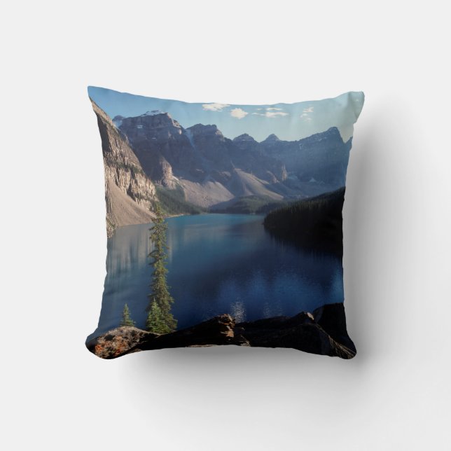 Banff National Park Moraine Lake Throw Pillow (Front)