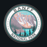 Banff National Park Moraine Lake Vintage Magnet<br><div class="desc">Banff National Park vector artwork design. The park is Canada’s first national park and is part of the Canadian Rocky Mountain Parks UNESCO World Heritage Site.</div>