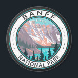 Banff National Park Moraine Lake Vintage Magnet<br><div class="desc">Banff National Park vector artwork design. The park is Canada’s first national park and is part of the Canadian Rocky Mountain Parks UNESCO World Heritage Site.</div>