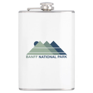 Banff National Park Mountain Sun Hip Flask