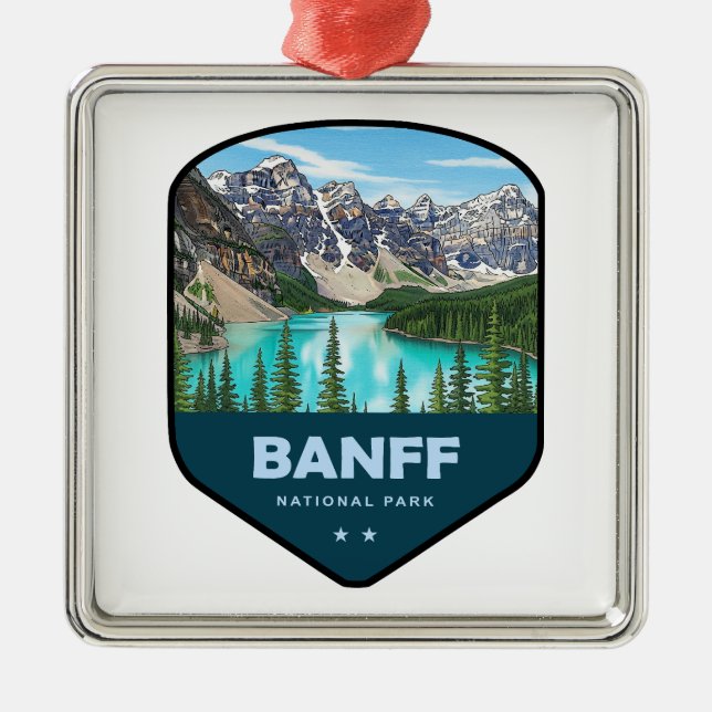 Banff National Park Shield Metal Ornament (Front)