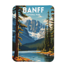 Banff National Park Traditional Travel Poster