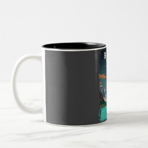 Banff National Park Vintage Minimal Retro Travel P Two-Tone Coffee Mug