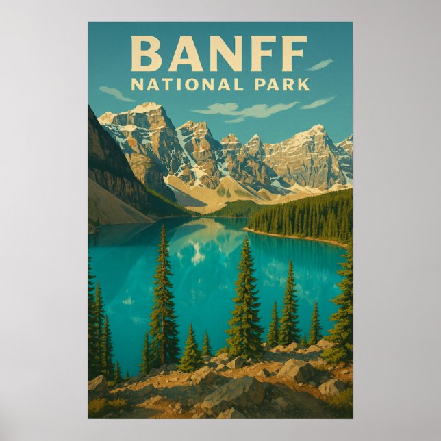 Banff National Park - Vintage Travel Poster (Front)