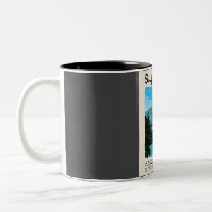 Banff National Park Vintage Watercolour Travel Two-Tone Coffee Mug