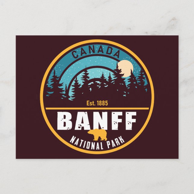 Banff NP Canada Rocky Mountains Vintage Souvenirs Postcard (Front)