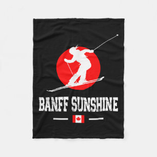 Banff Sunshine Canada Ski Resort Rocky Mountains S Fleece Blanket