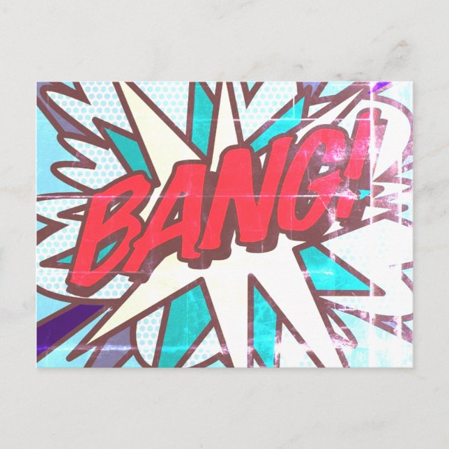 BANG Fun Retro Comic Book Pop Art Postcard (Front)
