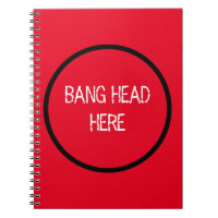 Bang Head Here - Funny Stress Relief Red