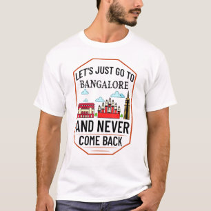 Bangalore India City Skyline Map Travel 10 T-Shirt
