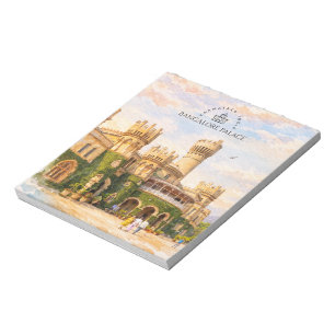 Bangalore Palace India Watercolor Travel Memory Notepad