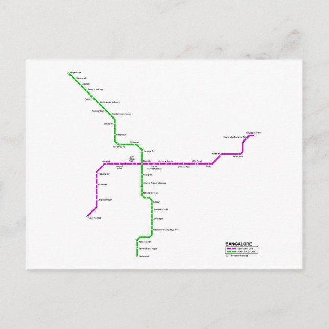 Bangalore subway postcard (Front)