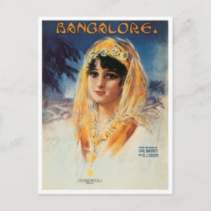 Bangalore Vintage Song Sheet Cover Postcard