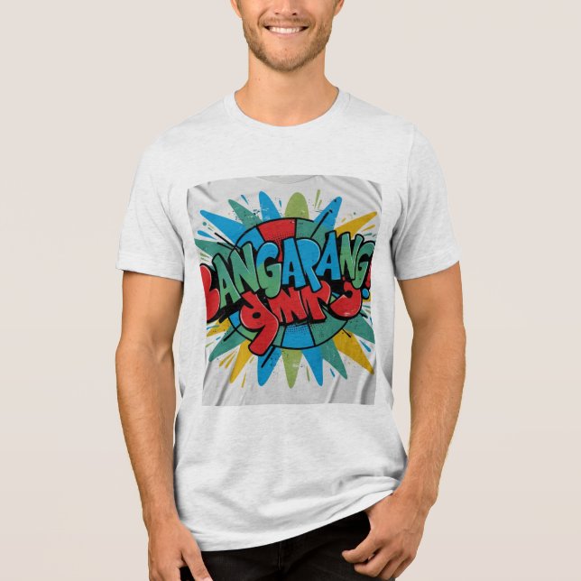Bangarang! Vibrant Canvas Art T-Shirt Tri-Blend Shirt (Front)