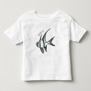 Banggai cardinalfish cartoon illustration toddler t-shirt