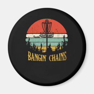 Bangin Chains Retro Disc Golf Frisbee Sport Magnet
