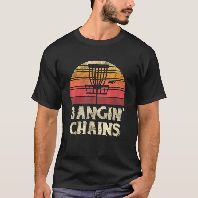 Bangin Chains Retro Disc Golf T-Shirt (Front)