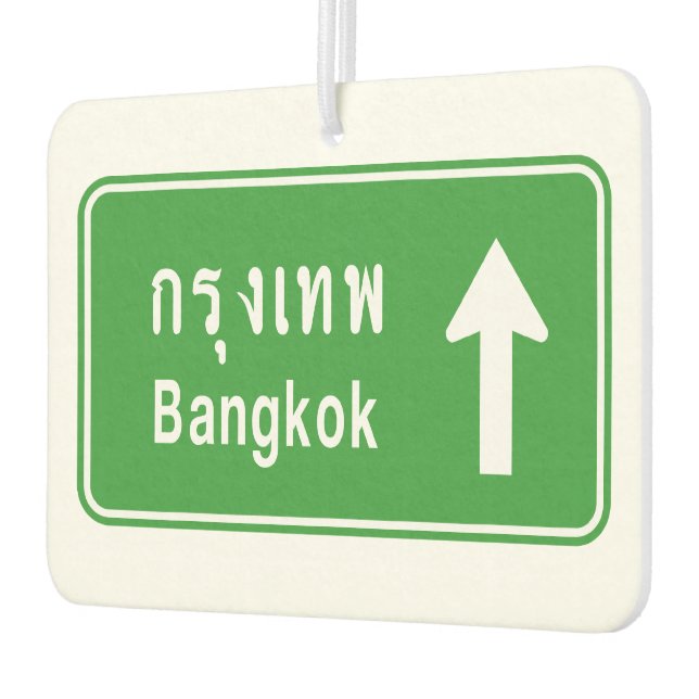 Bangkok Ahead ⚠ Thai Highway Traffic Sign ⚠ Air Freshener (Left)