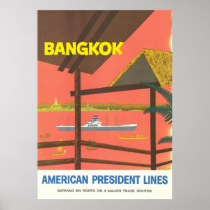 Bangkok - American President Lines Poster