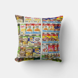 Bangkok Cereal Shelves: Foodland Editorial Throw Pillow