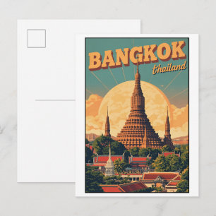 Bangkok city  Wat Arun - Thailand travel gifts Postcard