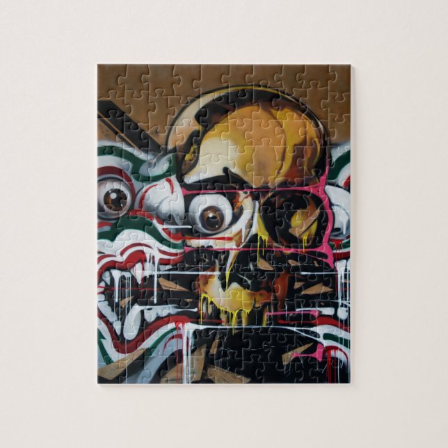 Bangkok Skull Graffiti Jigsaw Puzzle (Vertical)