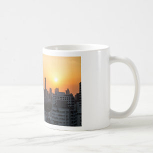 Bangkok skyline sunset panorama background coffee mug