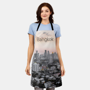 Bangkok Skyline Sunset Panorama BKK Thailand Apron