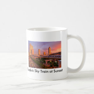 Bangkok Skytrain at Sunset Mug