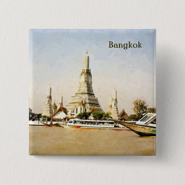 Bangkok, Thailand 2 Inch Square Button (Front)