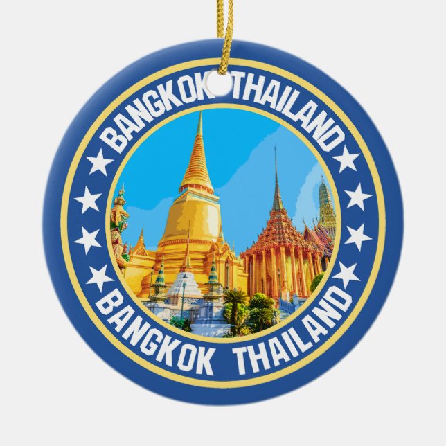 Bangkok Thailand                                   Ceramic Ornament (Front)