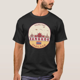 Bangkok Thailand City Skyline Emblem T-Shirt