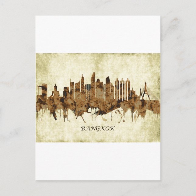 Bangkok Thailand Cityscape Invitation Postcard (Front)