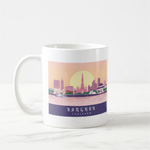 Bangkok Thailand Pastel Travel Design Coffee Mug