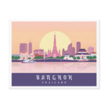 Bangkok Thailand Pastel Travel Design