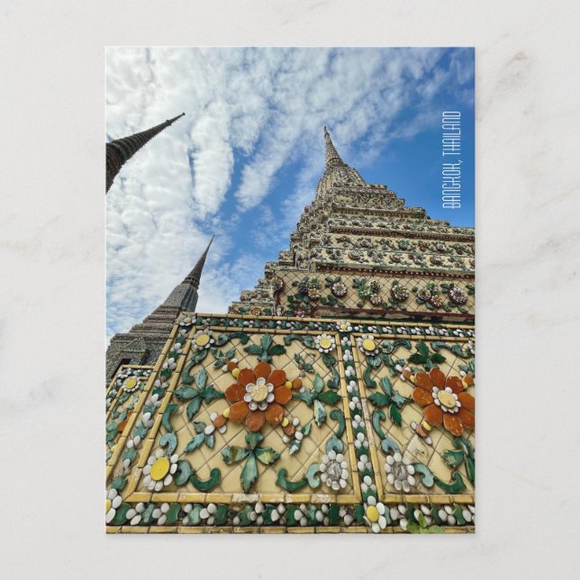 bangkok thailand stupas wat pho   postcard (Front)