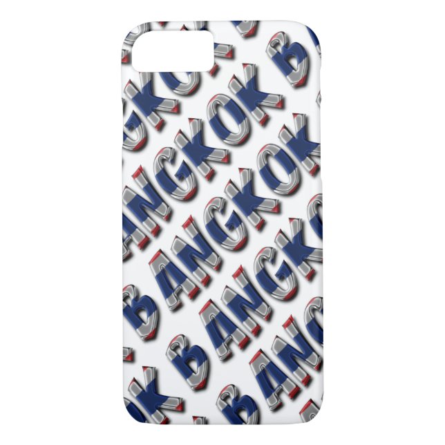 Bangkok Thailand Thai Flag Colours Typography Case-Mate iPhone Case (Back)
