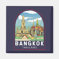 Bangkok Thailand Travel Retro Emblem