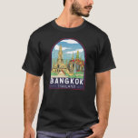 Bangkok Thailand Travel Retro Emblem T-Shirt<br><div class="desc">Bangkok retro travel design in an emblem style. Bangkok,  Thailand’s capital,  is a large city known for ornate shrines and vibrant street life.</div>