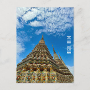 bangkok thailand wat pho postcard