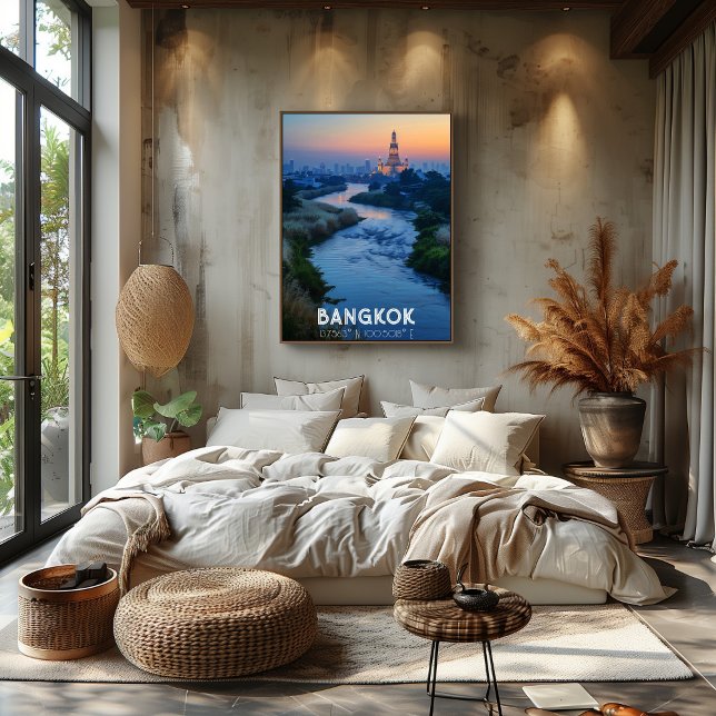 Bangkok: The City of Temples - River and Skyline Poster (Creator Uploaded)