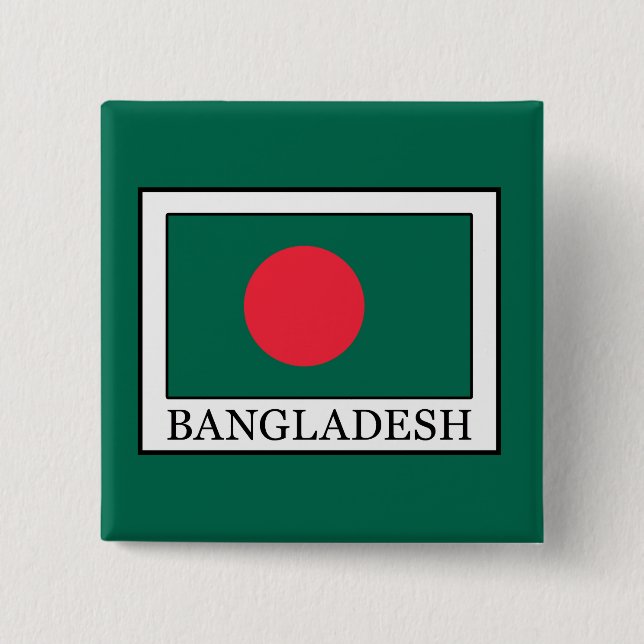 Bangladesh 2 Inch Square Button (Front)