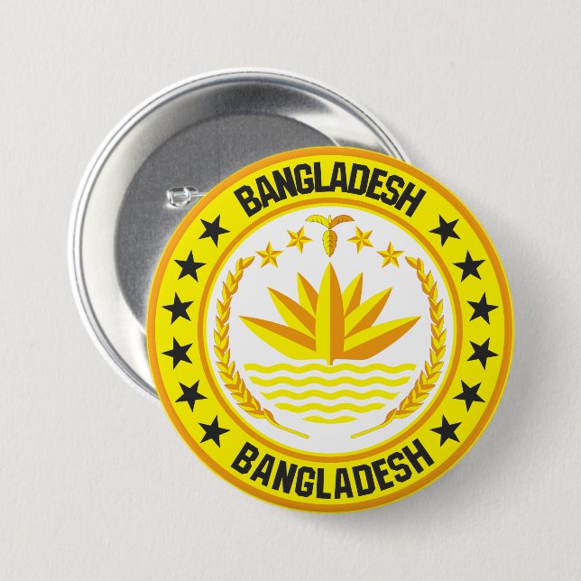 Bangladesh                                         3 inch round button (Front & Back)