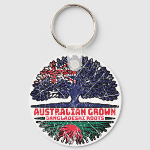 Bangladesh Bangladeshi Australian Australia Tree Keychain