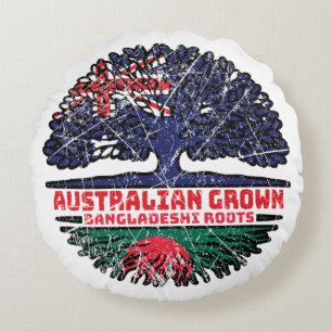 Bangladesh Bangladeshi Australian Australia Tree Round Pillow