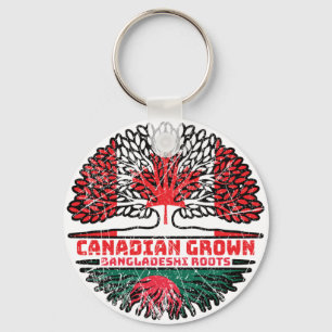Bangladesh Bangladeshi Canadian Canada Tree Roots Keychain