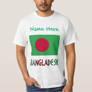 Bangladesh Bangladeshi Flag Green Personalized T-Shirt