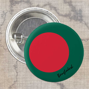 Bangladesh button, patriotic Bangladesh Flag 1 Inch Round Button
